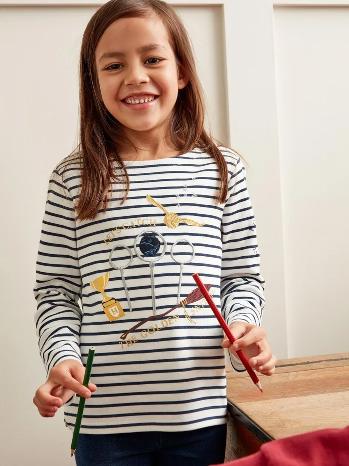 Joules Tops and Tshirts Cream Harry Potter Long Sleeve Top 8211 Girls