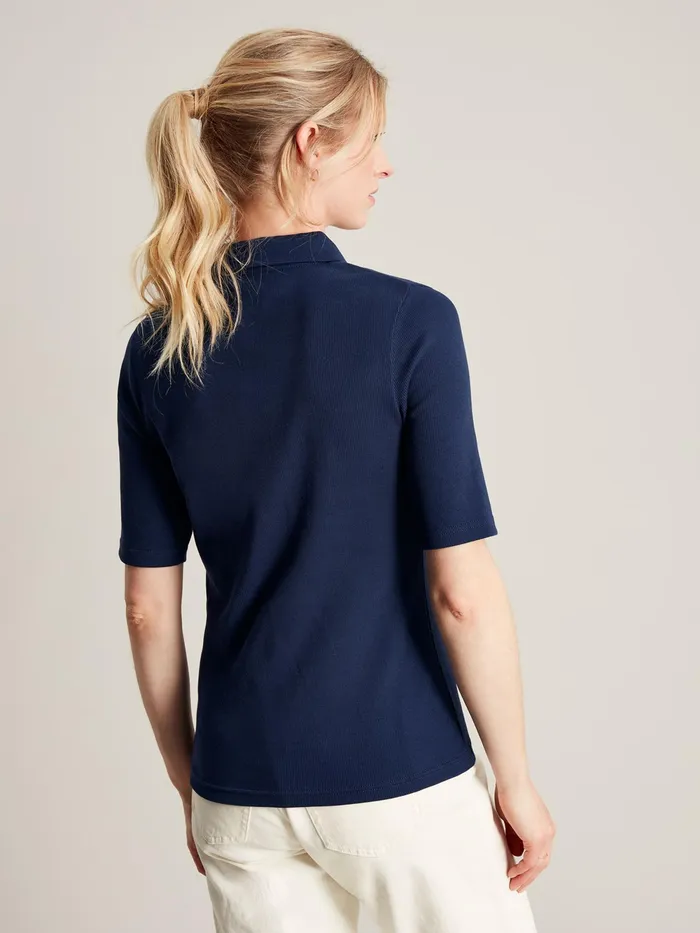 Joules Tops Blue Harriett Ribbed Henley Top 8211 Women