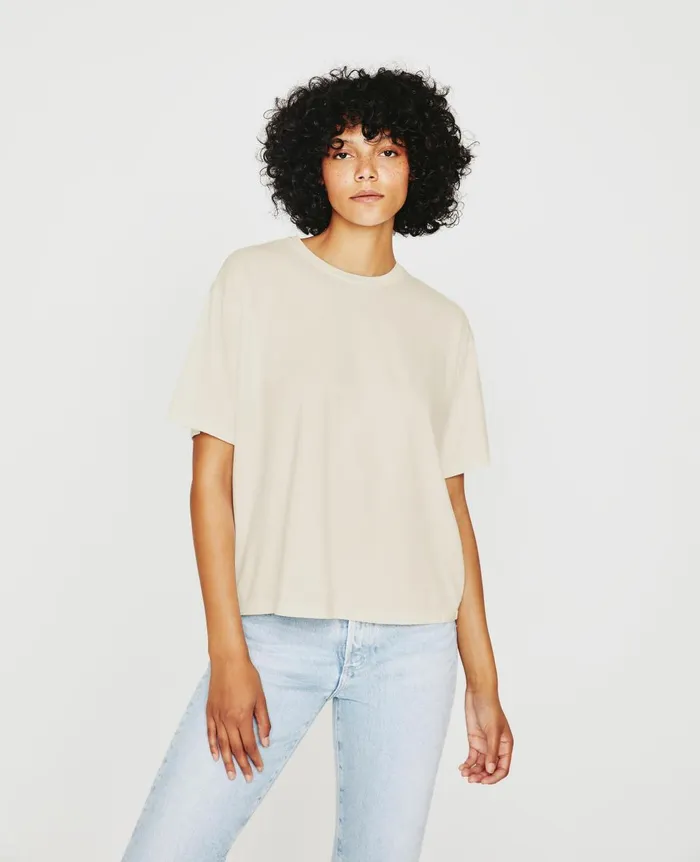 Karter ExBoyfriend Ivory Dust Women AG Jeans Tees and Tanks Karter ExBoyfriend Ivory Dust Women AG Jeans Tees and Tanks
