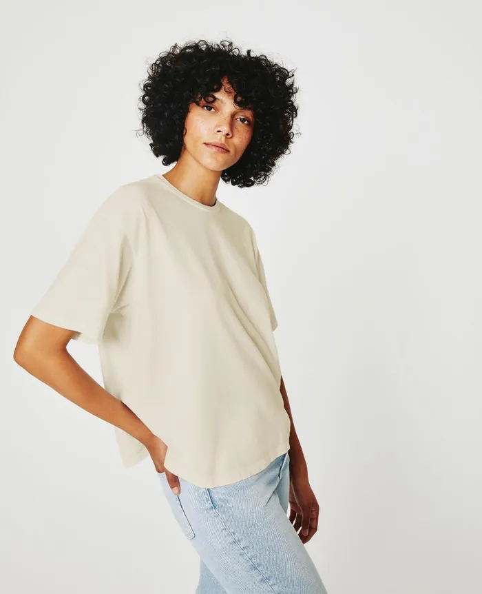 Karter ExBoyfriend Ivory Dust Women AG Jeans Tees and Tanks Karter ExBoyfriend Ivory Dust Women AG Jeans Tees and Tanks