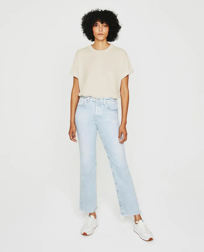 Karter ExBoyfriend Ivory Dust Women AG Jeans Tees and Tanks Karter ExBoyfriend Ivory Dust Women AG Jeans Tees and Tanks