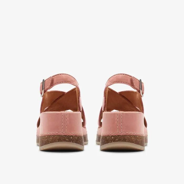 Kassanda Step Peach Nubuck Women Clarks Sandals and Flip Flops
