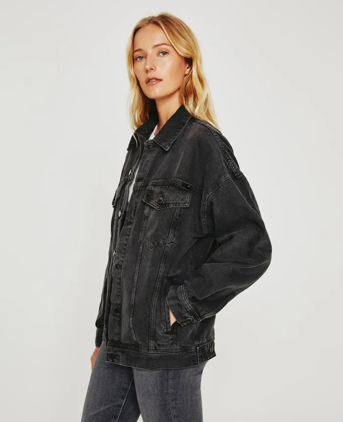 Kendrix Jacket 90s Faded Black Women AG Jeans Jackets