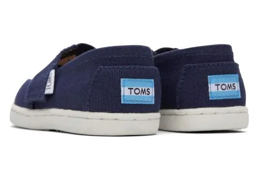 Kids KidsTiny Alpargata Navy Canvas Toddler Shoe Navy TOMS Alpargatas