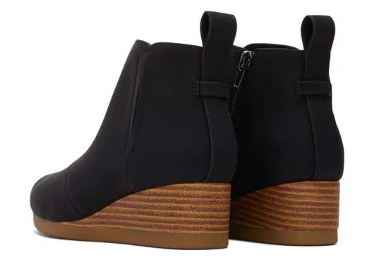 Kids KidsYouth Clare Black Wedge Kids Boot Black TOMS Boots and Booties
