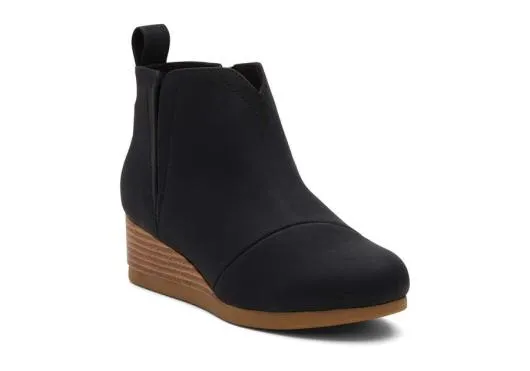 Kids KidsYouth Clare Black Wedge Kids Boot Black TOMS Boots and Booties