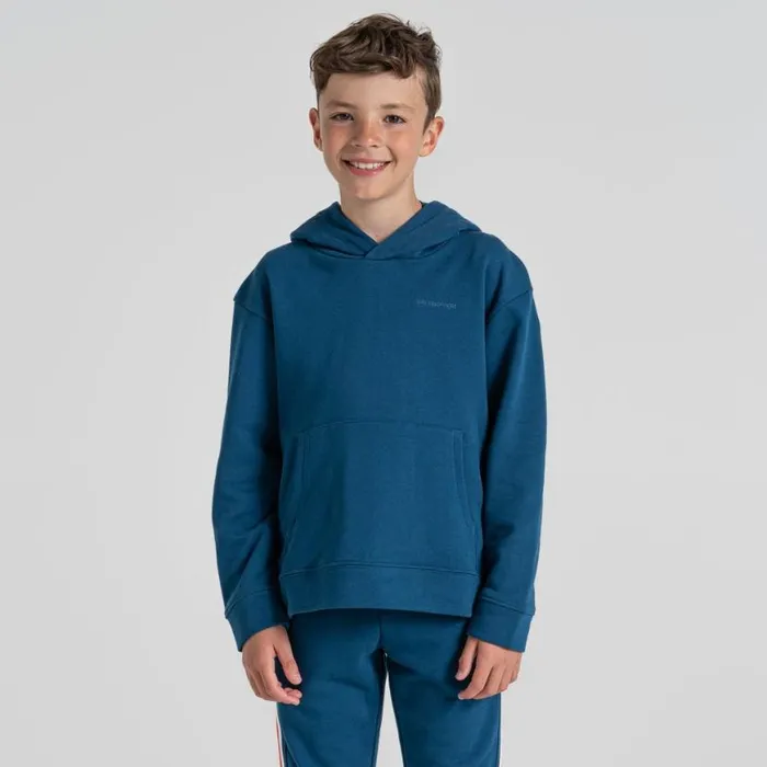 Kids Long Sleeve Craghoppers Kid039s NosiLife Baylor Hooded Top Poseidon Blue