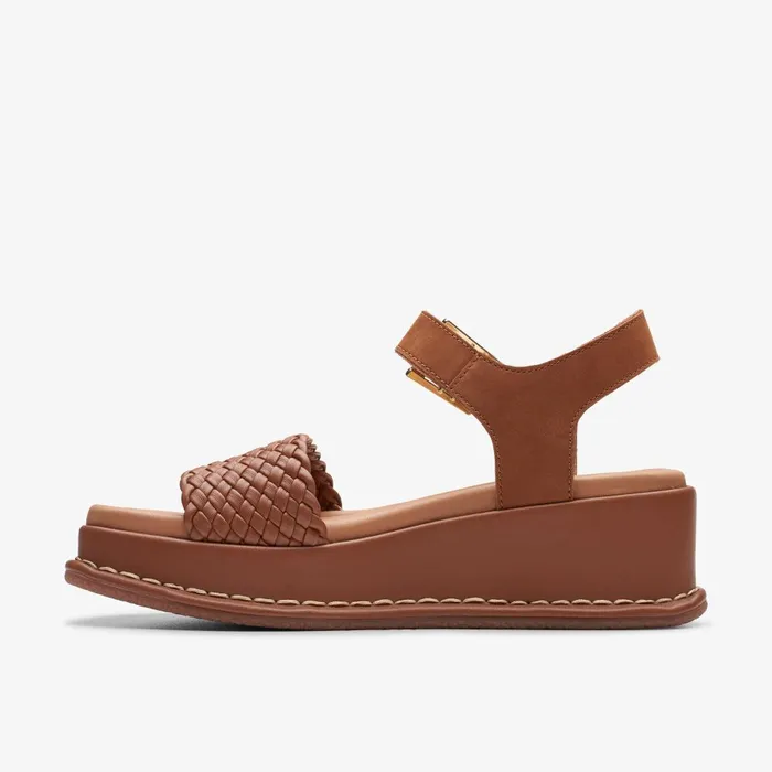 Kimmei Bay Tan Women Clarks Wedges