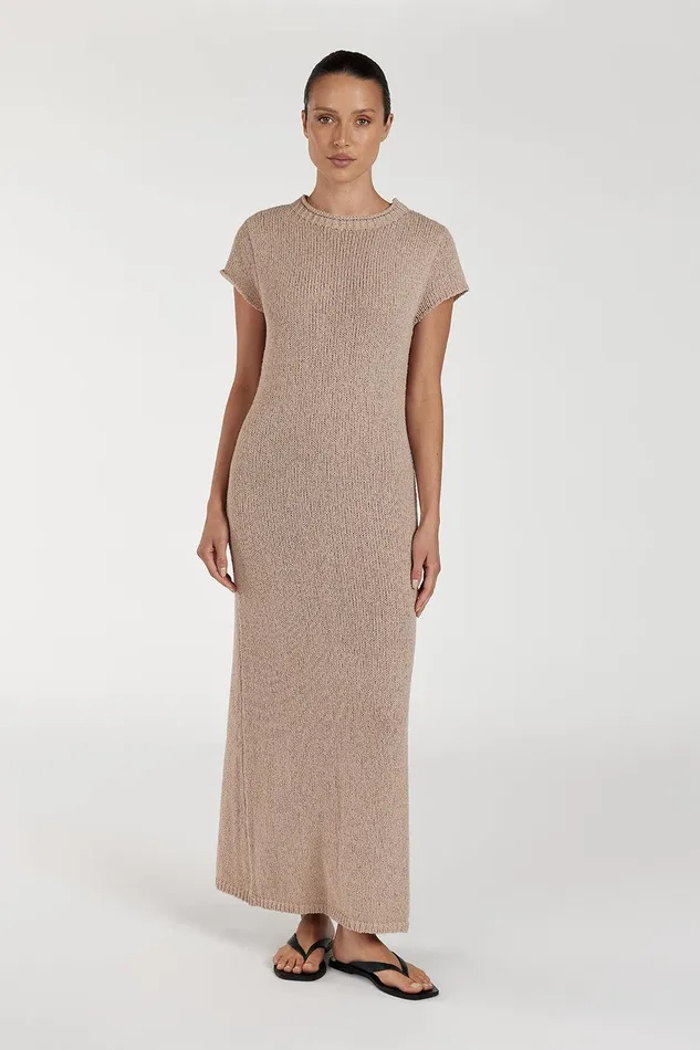 LEO TAN KNIT MIDI DRESS Women DISSH Midi Dresses
