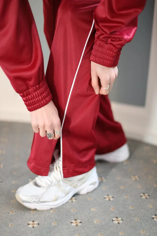 Leslie Track Pants 8211 Rhubarb Red Women Cras Trousers
