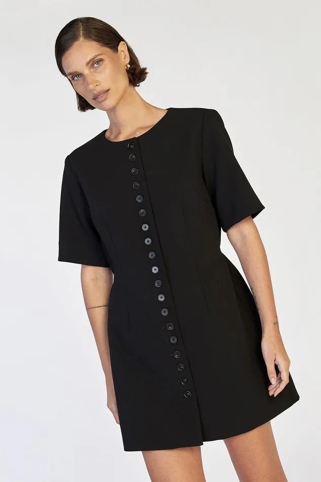 LIA BLACK SLEEVED MINI DRESS Women DISSH Mini Dresses