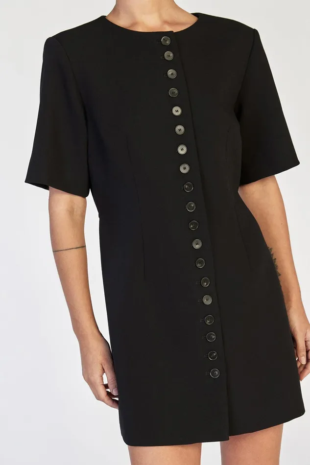 LIA BLACK SLEEVED MINI DRESS Women DISSH Mini Dresses