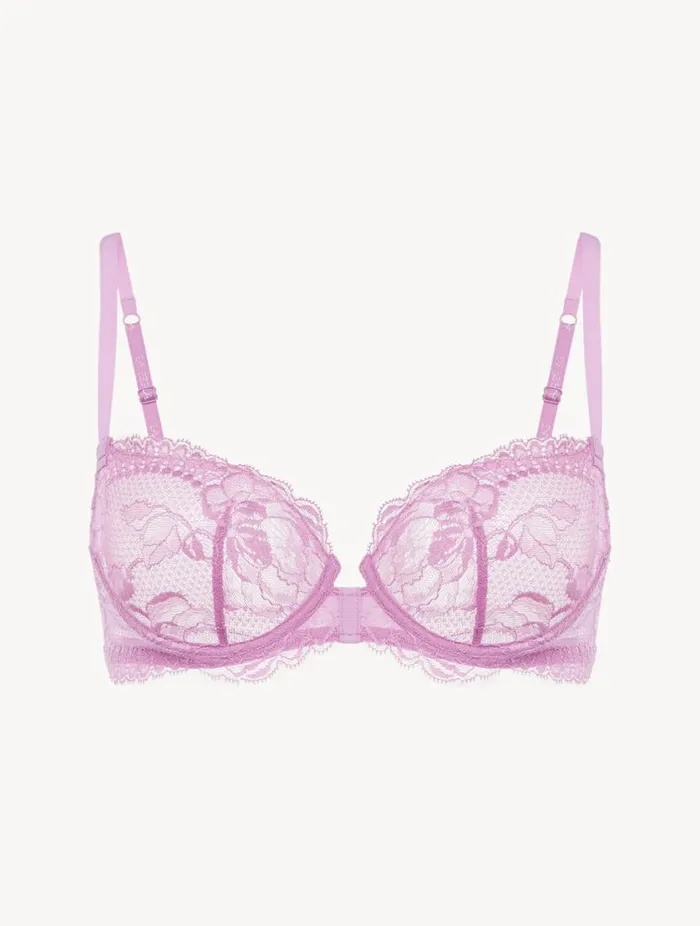 Lilac Rose Lace Balconette Bra Lingerie La Perla Balconette