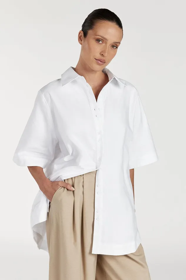 MABEL WHITE COTTON SHIRT Women DISSH Shirts