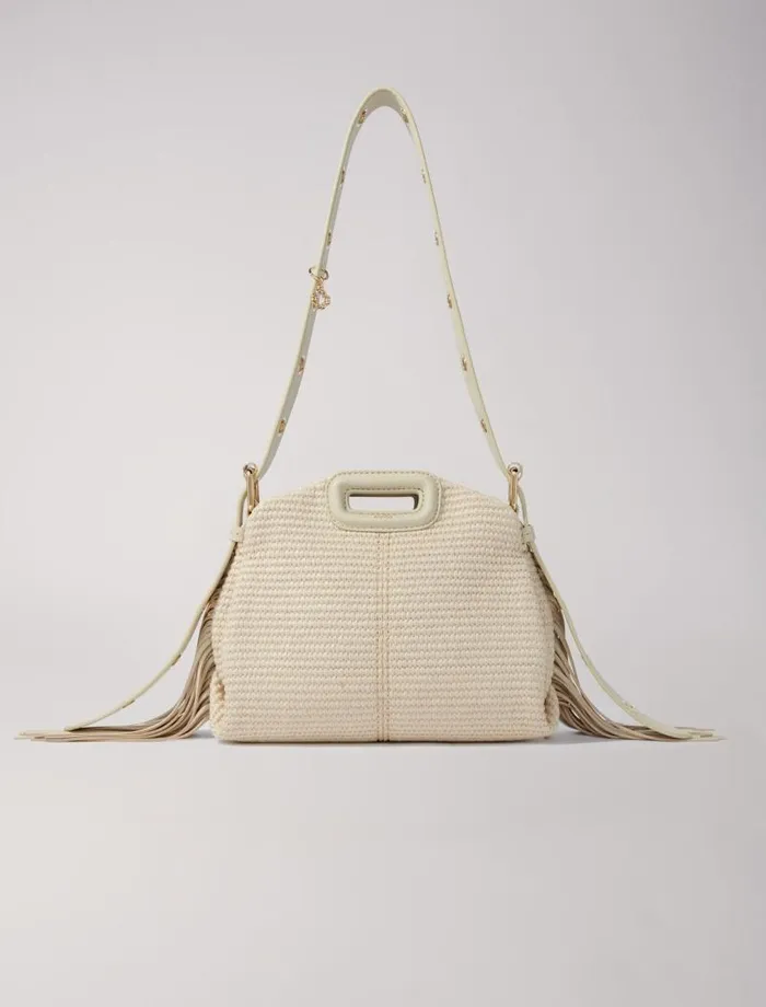 Maje Mini Bags Womens Raffia Effect Miss M Mini Bag Beige Maje Mini Bags Womens Raffia Effect Miss M Mini Bag Beige