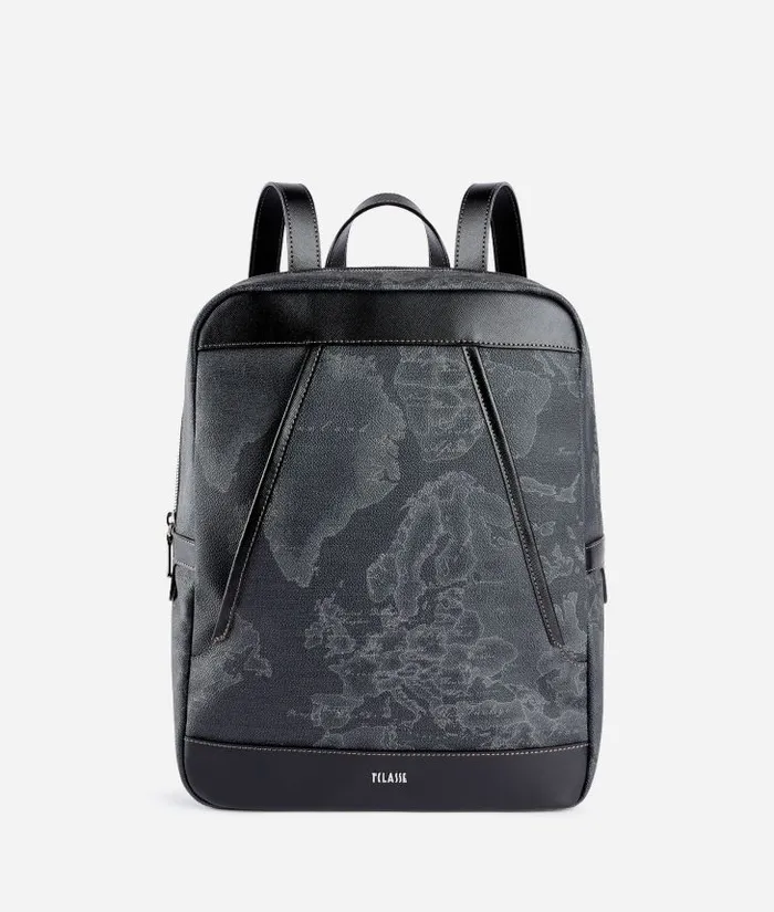 Man Backpacks and Belt Bags Alviero Martini Geo Black Laptop Backpack