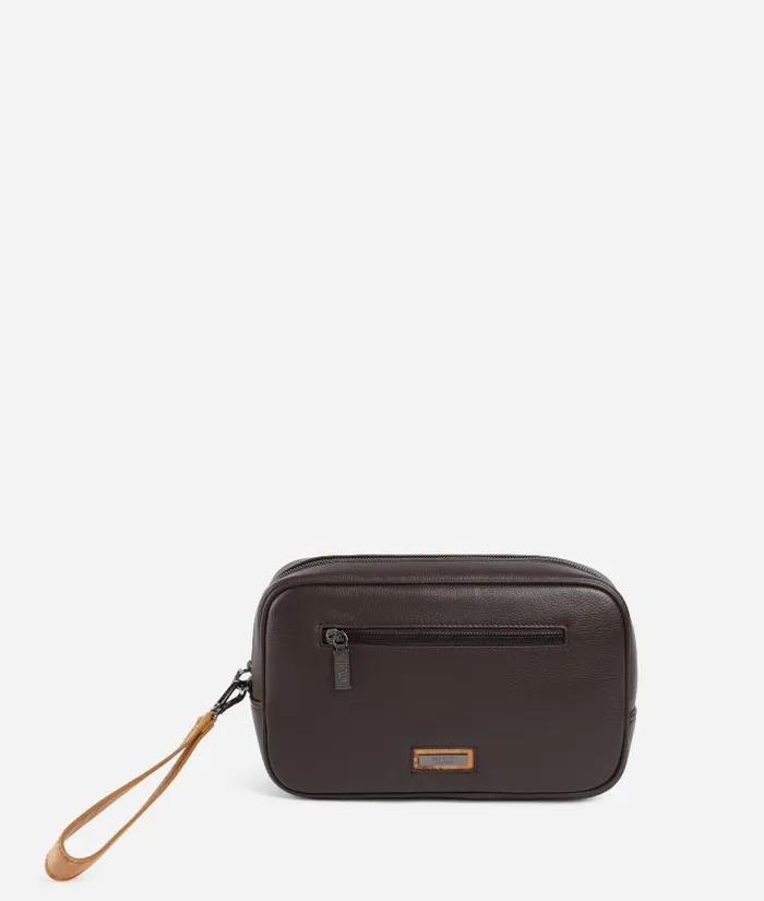 Man Pouches and Toiletry Bags Alviero Martini Beta Leather Carryall Case Dark Brown Man Pouches and Toiletry Bags Alviero Martini Beta Leather Carryall Case Dark Brown
