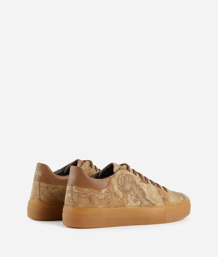 Man Sneakers and Ankle Boots Alviero Martini Faux Nubuck Sneakers With Geo Classic Print
