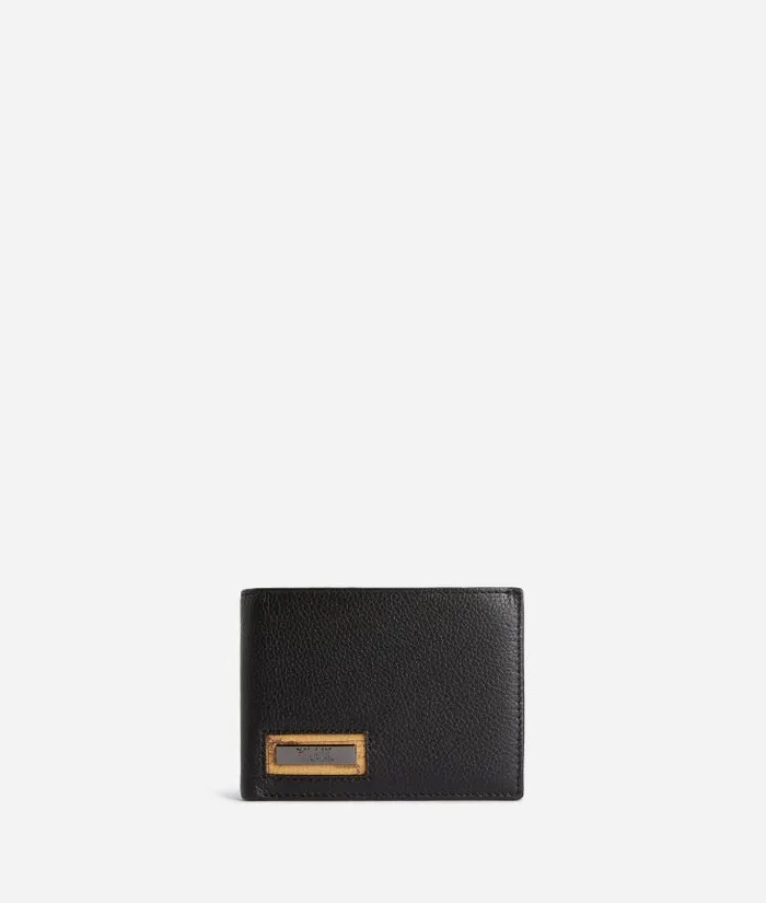 Man Wallets Alviero Martini Beta Leather Medium Wallet Black