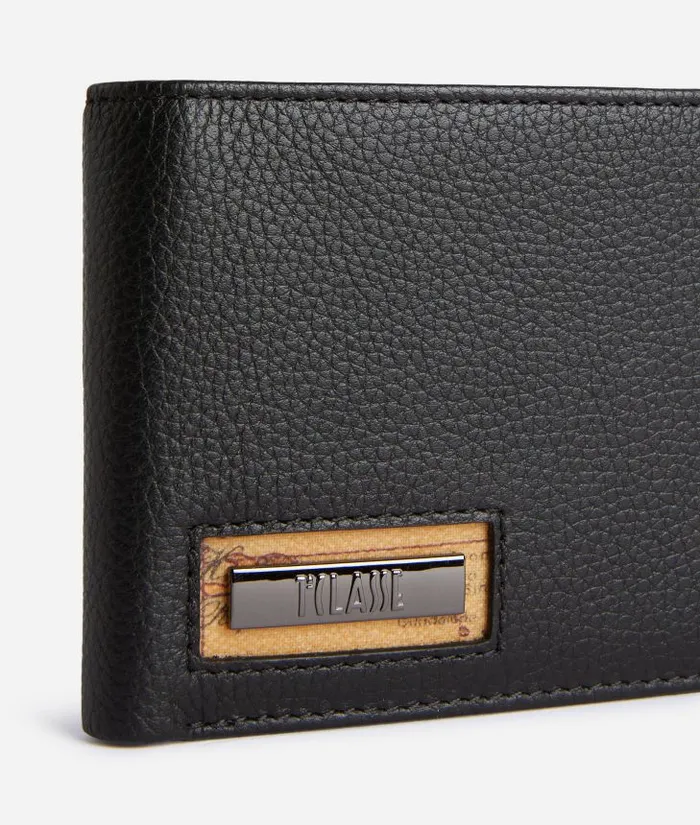Man Wallets Alviero Martini Beta Leather Medium Wallet Black