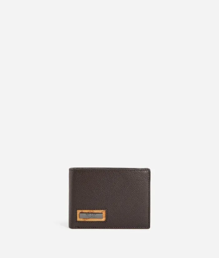 Man Wallets Alviero Martini Beta Leather Medium Wallet Dark Brown