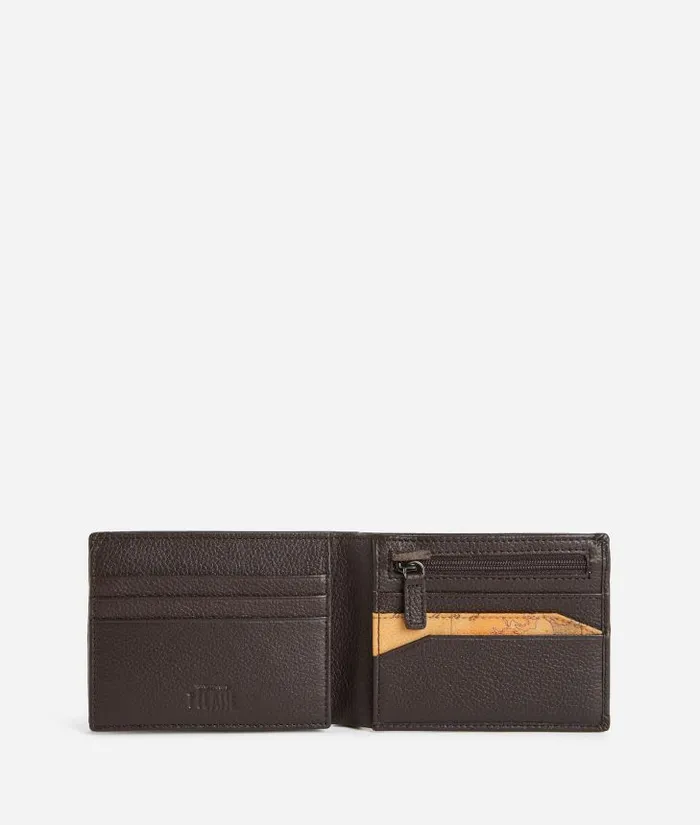Man Wallets Alviero Martini Beta Leather Medium Wallet Dark Brown