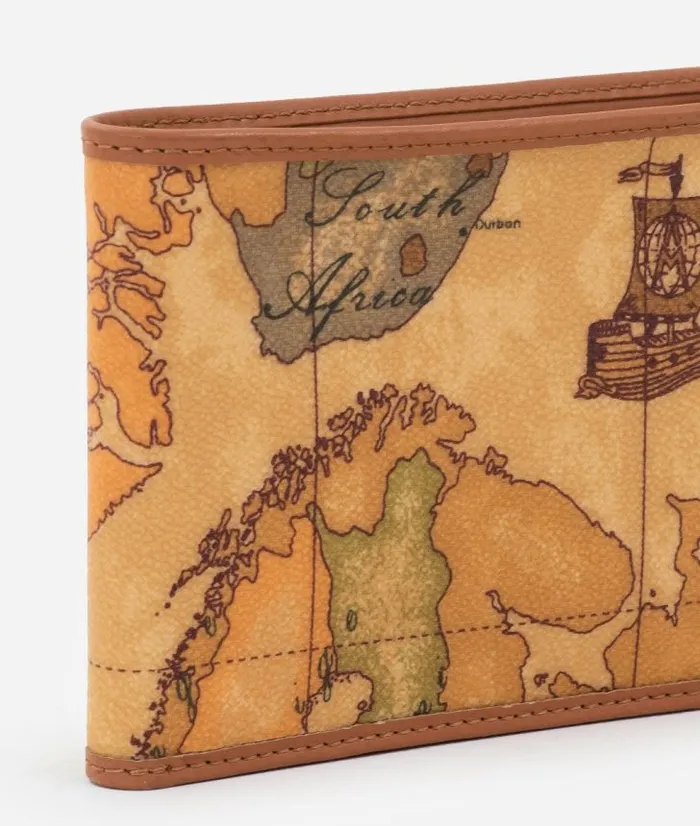 Man Wallets Alviero Martini Large Leather Wallet In Geo Classic Print