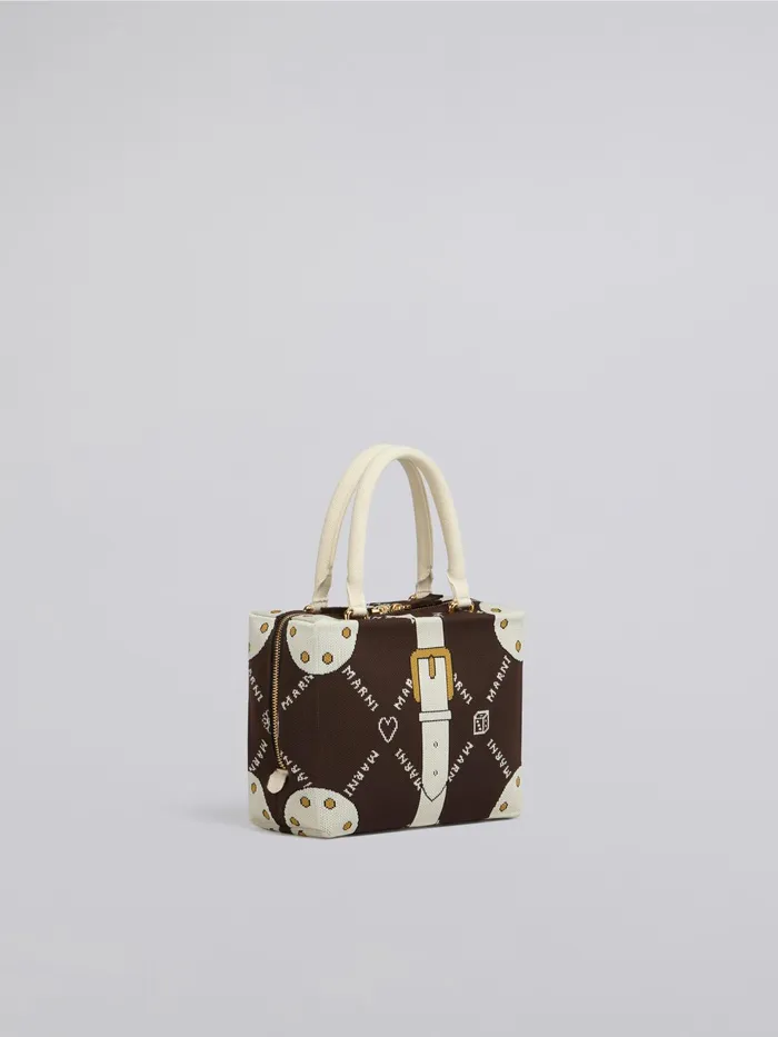Marni Cubic Bag In Brown Gram Trompel039il Jacquard Sadelle Brown Womens Handbags Marni Cubic Bag In Brown Gram Trompel039il Jacquard Sadelle Brown Womens Handbags