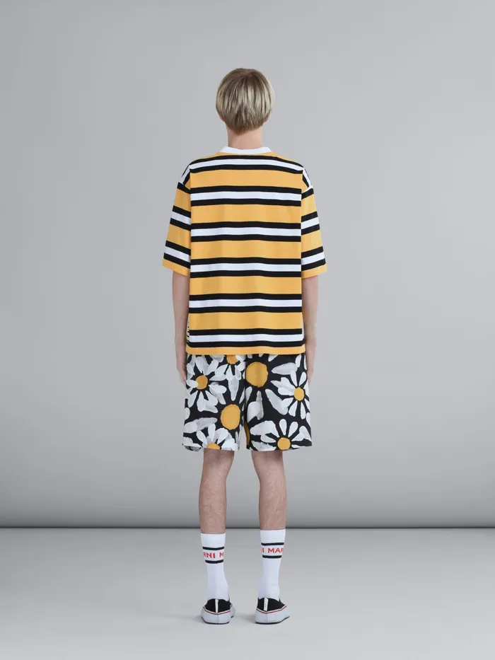 Marni Euphoria Print Poplin Bermuda Pants Black Mens Trousers Marni Euphoria Print Poplin Bermuda Pants Black Mens Trousers