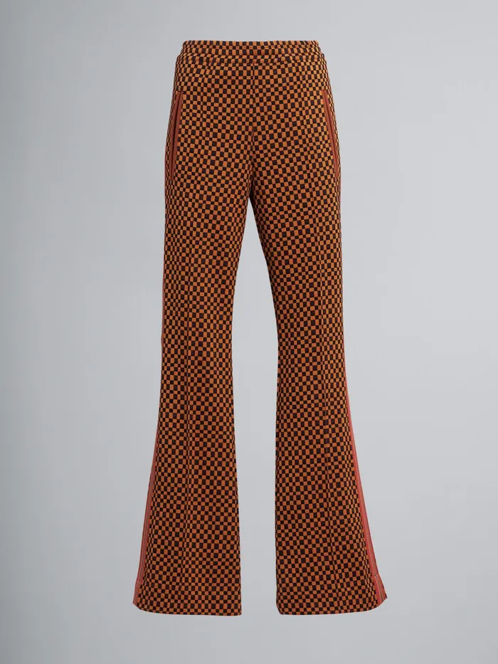 Marni Jacquard Jersey Long Trousers Alkekengi Womens Pants