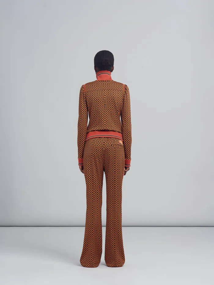 Marni Jacquard Jersey Long Trousers Alkekengi Womens Pants Marni Jacquard Jersey Long Trousers Alkekengi Womens Pants