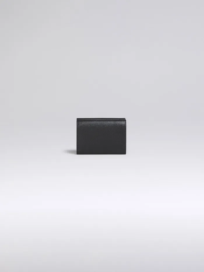 Marni Saffiano Leather Trifold Wallet Black Womens Wallets and Small Leather Goods Marni Saffiano Leather Trifold Wallet Black Womens Wallets and Small Leather Goods