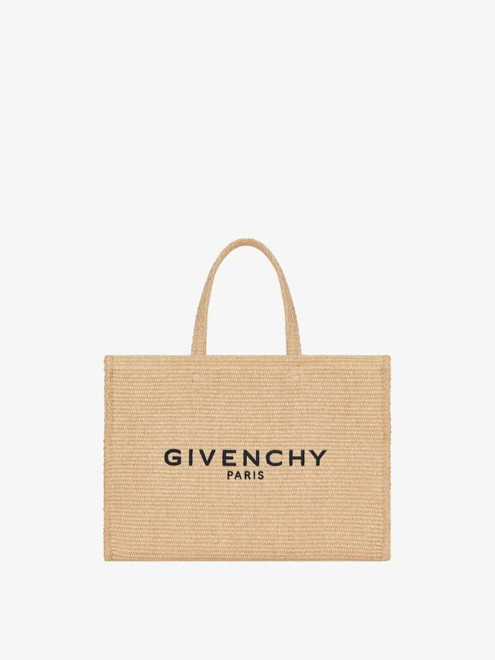 Medium GTote Bag In Raffia Natural Women Givenchy Shoulder Bags