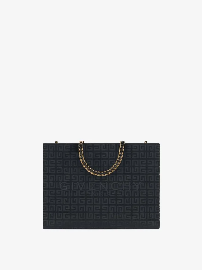 Medium GTote Shopping Bag In 4g Embroidery With Chain Black Women Givenchy Shoulder Bags Medium GTote Shopping Bag In 4g Embroidery With Chain Black Women Givenchy Shoulder Bags
