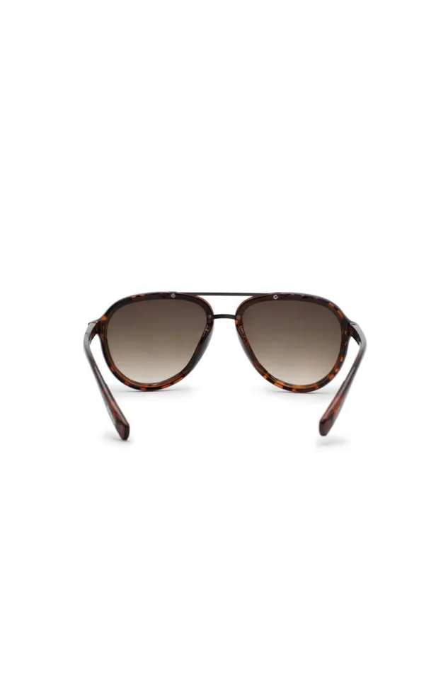 Men Aviator Sunglasses With Dark Tortoise Frame Tortoise Buffalo David Bitton Sunglasses