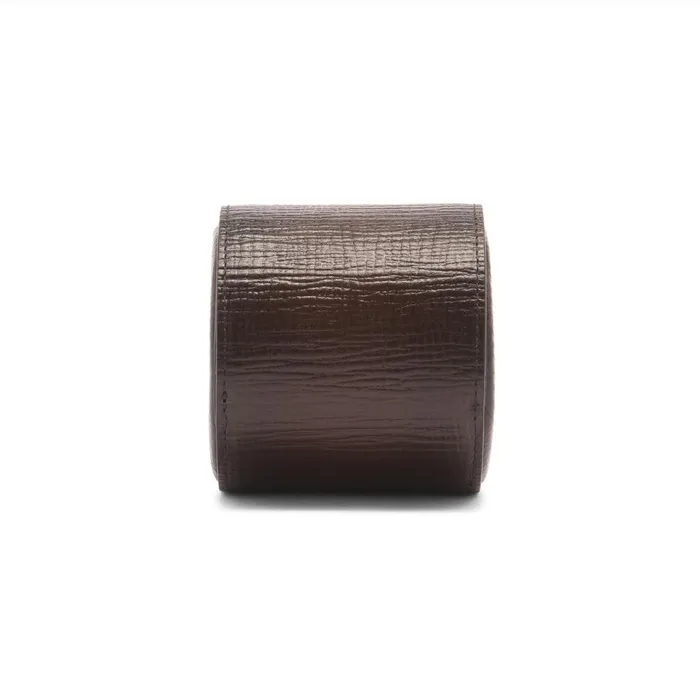 Men Brown Printed Leather Small Watch Case Santoni Small Leather Goods