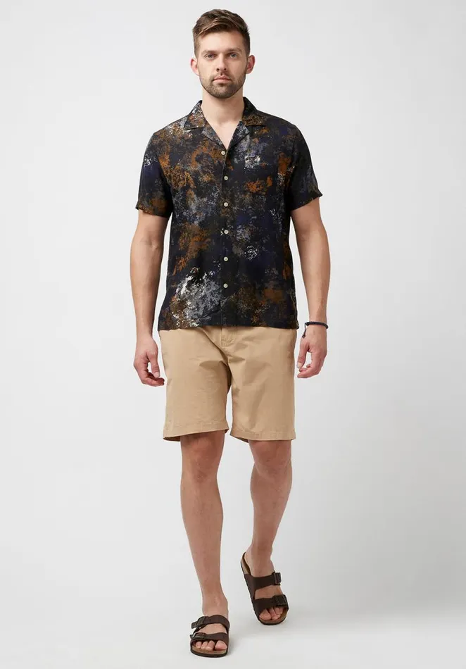 Men Hanuzo Stretch Shorts Charcoal Buffalo David Bitton Shorts