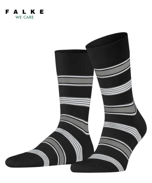 Men Marina Stripe Men Socks Black FALKE Socks