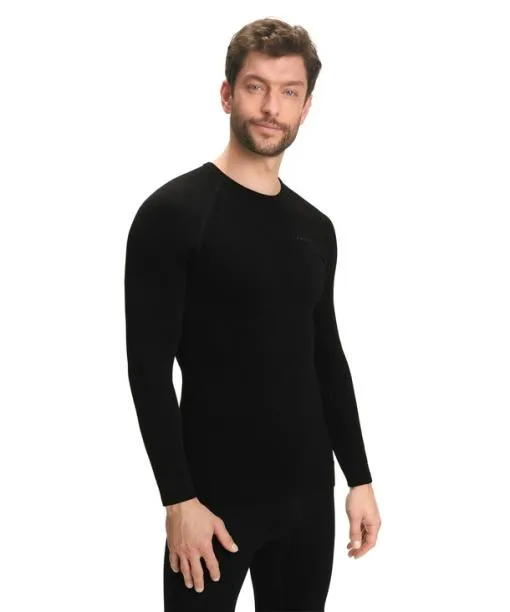Men Men Long Sleeve Shirt Maximum Warm Black FALKE Long Sleeve Shirts
