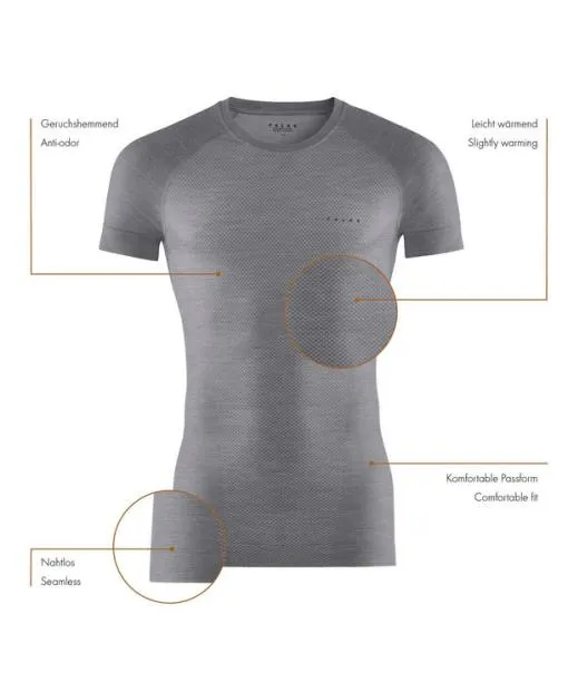 Men Men TShirt WoolTech Light Capitain FALKE Short Sleeve Shirts