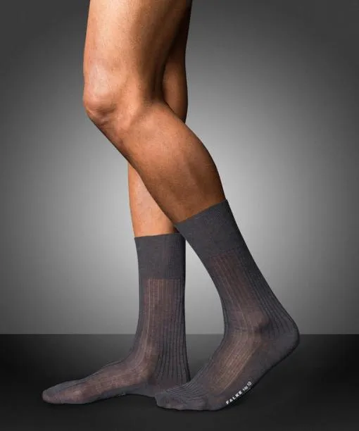 Men No 10 Pure Fil Dcosse Men Socks Anthracite Mel FALKE Socks