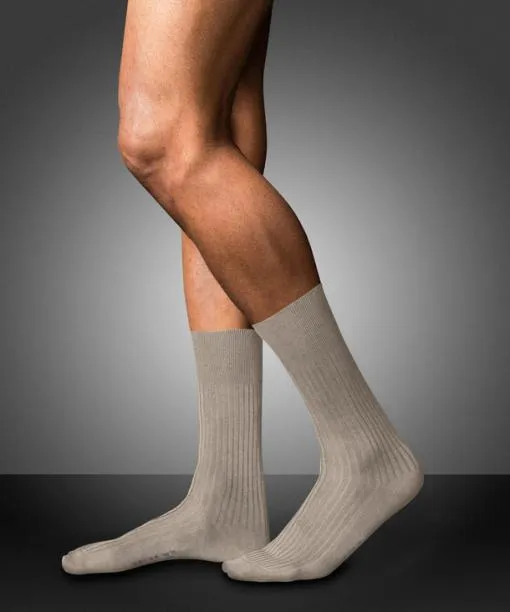 Men No 10 Pure Fil Dcosse Men Socks Wheat Mel FALKE Socks