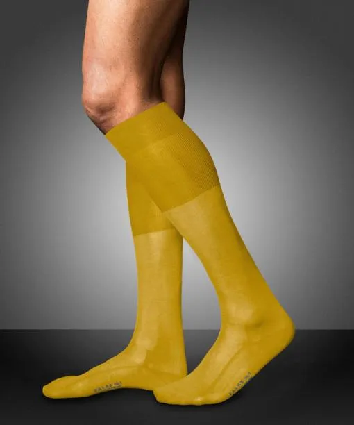 Men No 9 Pure Fil Dcosse Men Kneehigh Socks Mimosa FALKE Knee High Socks