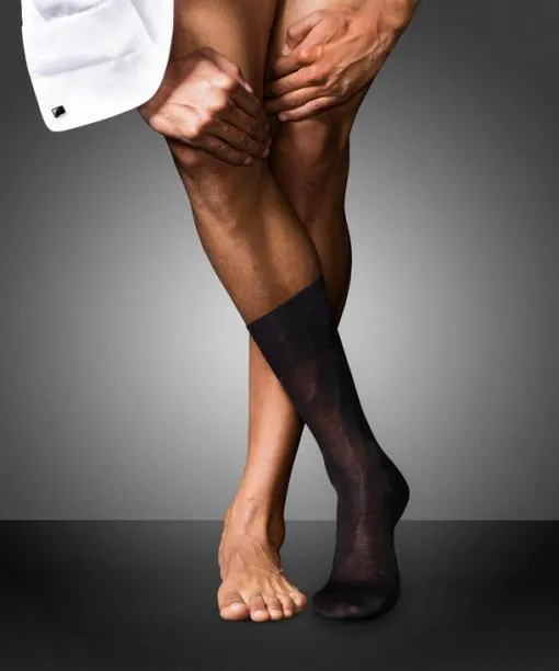 Men No 9 Pure Fil Dcosse Men Socks Black FALKE By Material