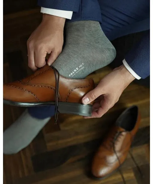 Men No 9 Pure Fil Dcosse Men Socks Black FALKE By Material
