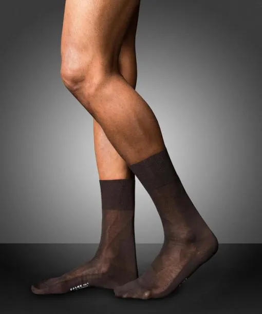 Men No 9 Pure Fil Dcosse Men Socks Brown FALKE Socks
