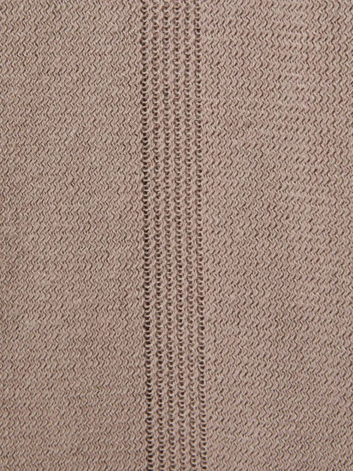 Men Reiss Knitwear CottonLinen Knitted Shirt Mocha