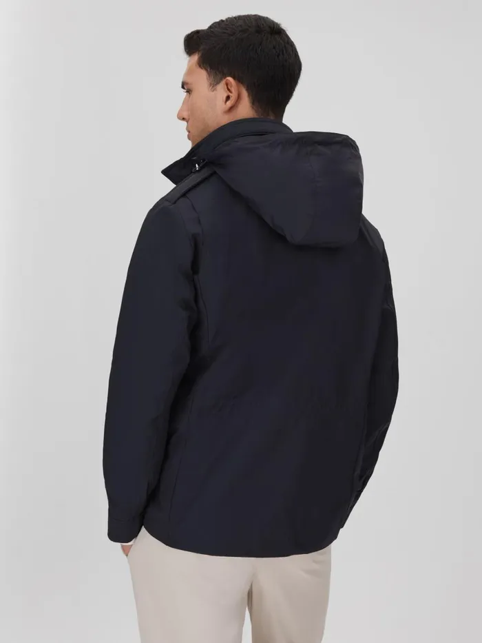 Men Reiss Outerwear and Coats F1 Water Repellent Field Jacket Navy