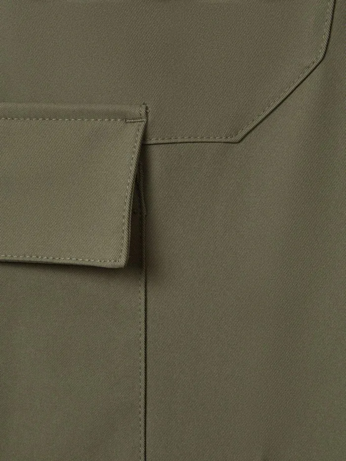 Men Reiss Pants Lavenham Technical Drawstring Cargo Trousers Olive