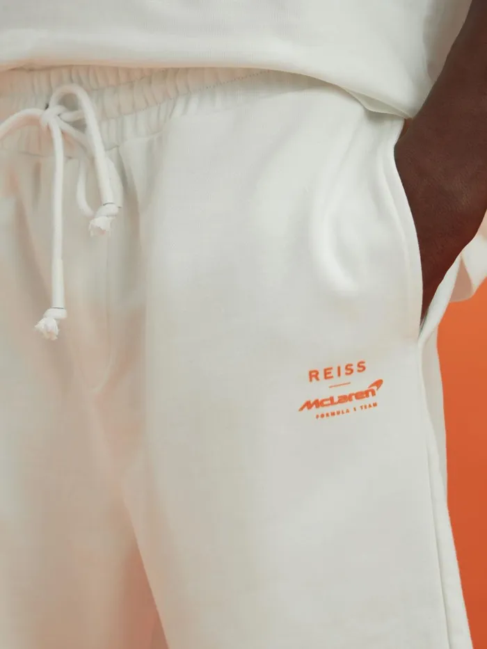 Men Reiss Shorts F1 Cotton Drawstring Shorts White